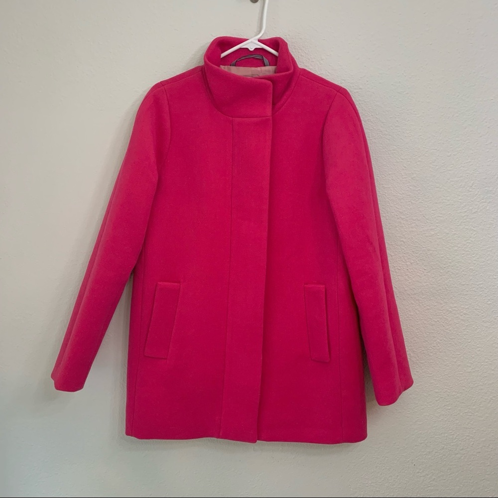 J. Crew Factory City Coat - Hot Pink